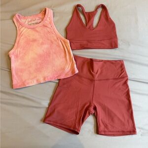 Skatie Pink and Orange Activewear Set